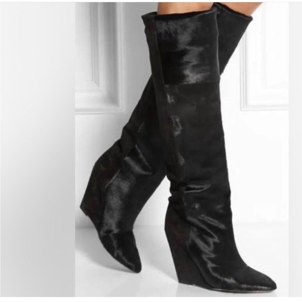 Isabel Marant Boots, Runway Sheila Knee High Pony Hair size EU 38 NIB! - Picture 2 of 9